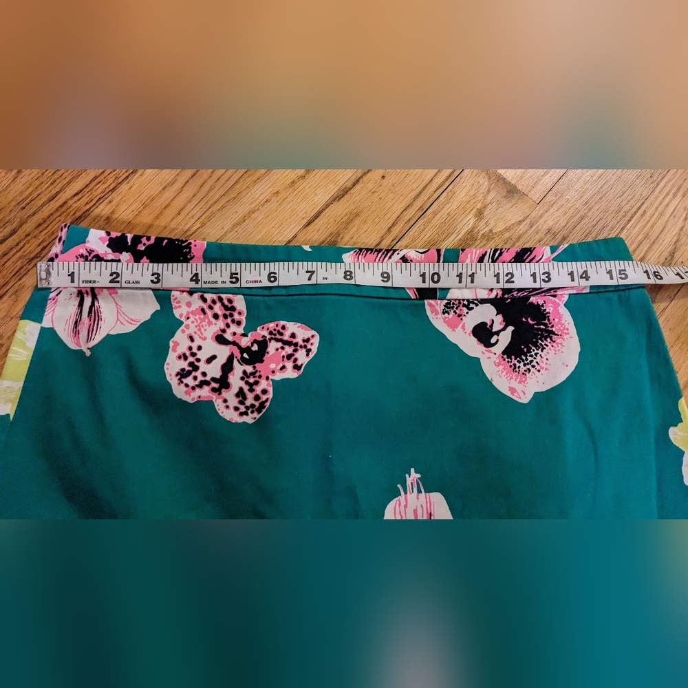 J. Crew Tropical Floral The Pencil Skirt sz 8 - Picture 9 of 11
